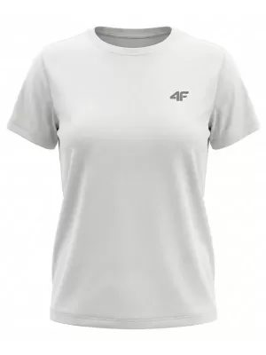 Dámské triko 4F 4FWMM00TTSHF3308 WHITE