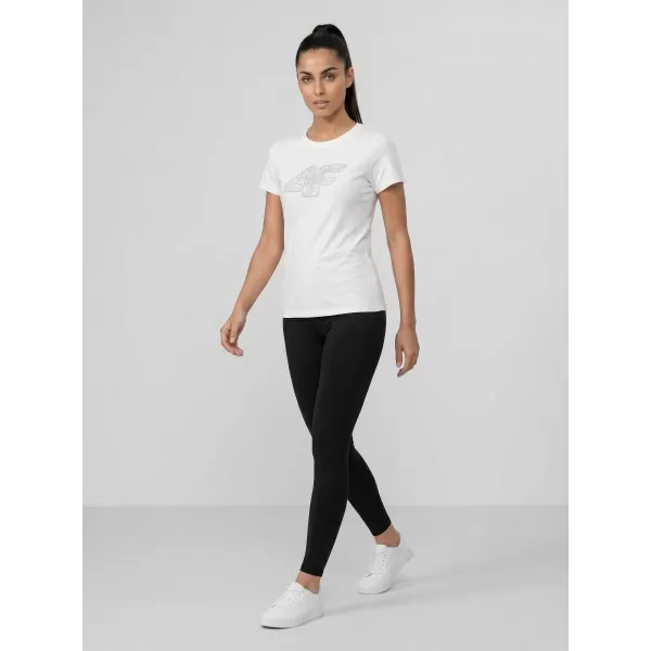  Dámské triko 4F 4FWMM00TTSHF3309 WHITE 