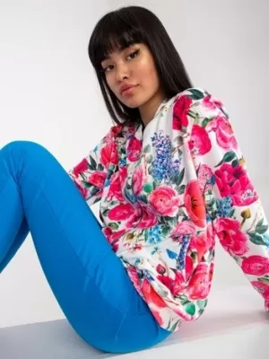 Dámská mikina RUE PARIS RV-BL-8116.86P WHITE-PINK