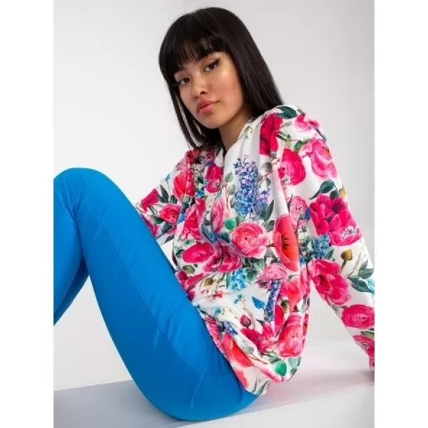  Dámská mikina RUE PARIS RV-BL-8116.86P WHITE-PINK 