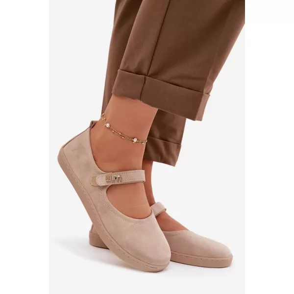  Dámské baleríny ZAZOO 10206 BEIGE 