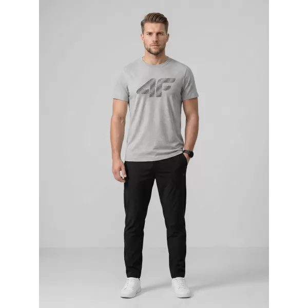  Pánské triko 4F 4FWMM00TTSHM3342 COLD LIGHT GREY MELANGE 