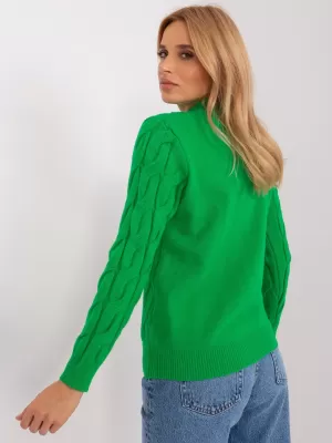Dámský svetr WOOL FASHION ITALIA AT-SW-2235.00P GREEN