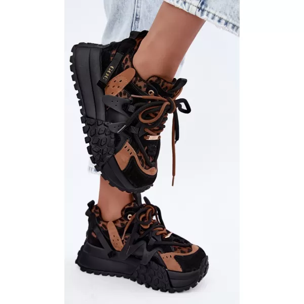  Dámské tenisky GOE UU2N4017 BLACK LEOPARD 