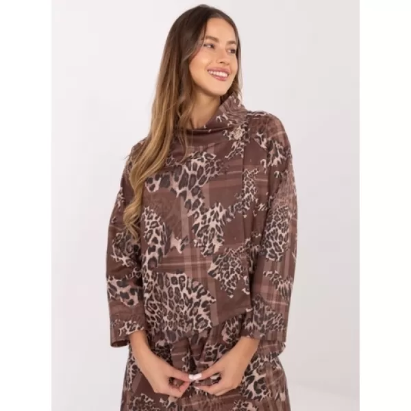  Dámská mikina ITALY MODA IT-BL-21613-5.12 DARK BEIGE 