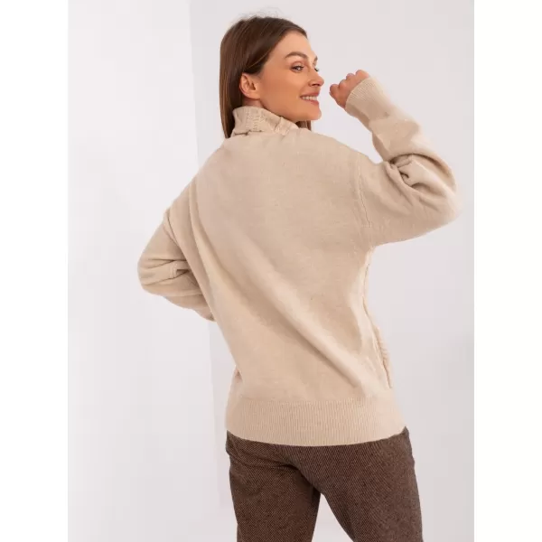  Dámský svetr WOOL FASHION ITALIA AT-SW-23401.97P BEIGE 