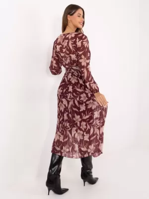 Dámské šaty ITALY MODA IT-SK-11389-1.28P BURGUNDY