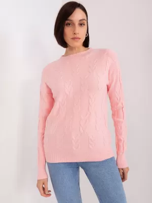 Dámský svetr WOOL FASHION ITALIA AT-SW-2340.22 BRIGHT PINK