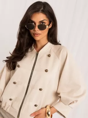 Dámská bunda ITALY MODA MI-KR-3546.65 LIGHT BEIGE