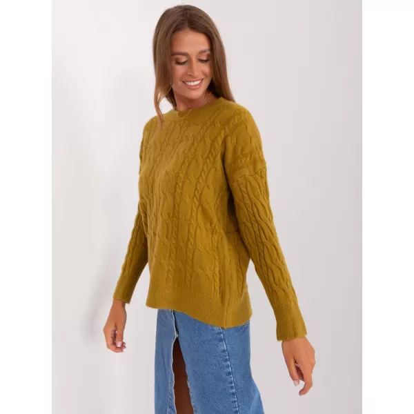  Dámský svetr WOOL FASHION ITALIA AT-SW-2335-1.68P OLIVE 