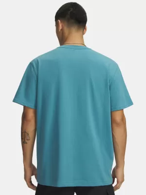 Pánské triko UNDER ARMOUR M LOGO EMB HEAVYWEIGHT SS 1373997-466 MODRÁ