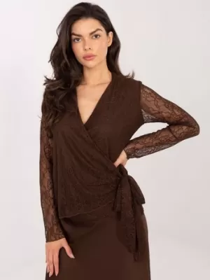 Dámská halenka ITALY MODA MI-BZ-92405.67 BROWN