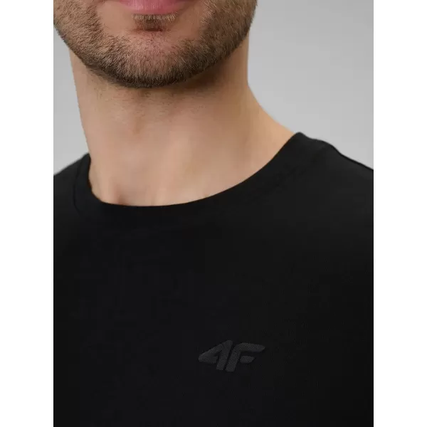  Pánské triko 4F 4FWAW25TTSHM2401 DEEP BLACK 
