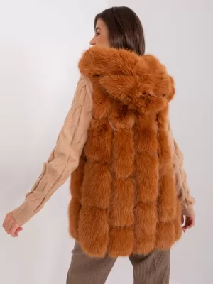 Dámská vesta WOOL FASHION ITALIA AT-KZ-2379.96P LIGHT BROWN