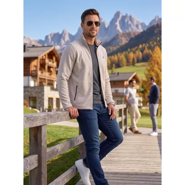  Pánská fleece mikina ALTISPORT ALM002852 STŘÍBRNÝ MELÍR 