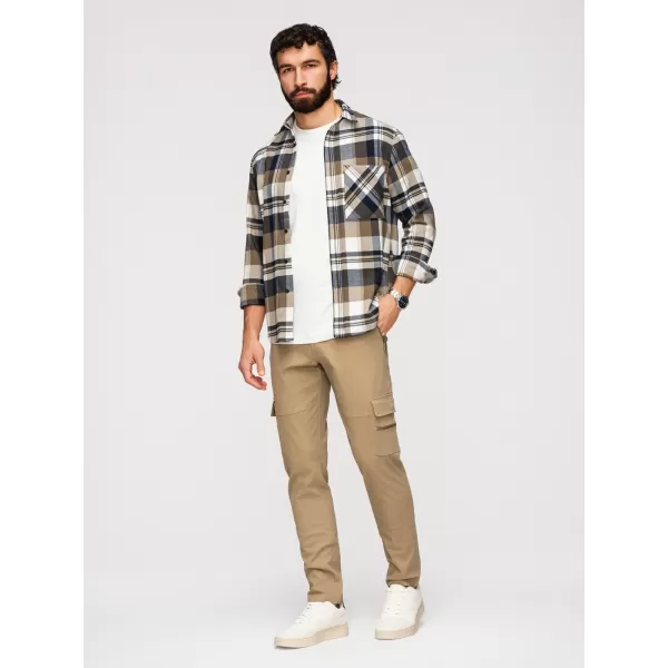  Pánské kalhoty OMBRE P1517 KHAKI 