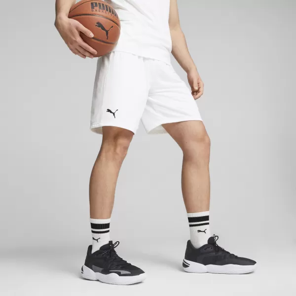  Pánské kraťasy PUMA HOOPS TEAM PRACTICE SHORT 676641-02 PUMA WHITE 