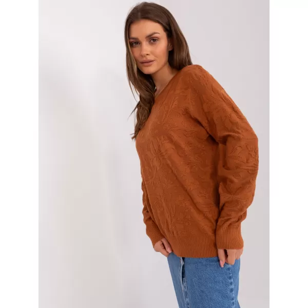  Dámský svetr WOOL FASHION ITALIA AT-SW-2231A.00P LIGHT BROWN 