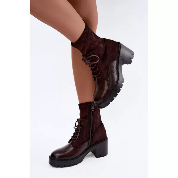  Dámské kotníkové boty VINCEZA 58665 CHOCOLATE 