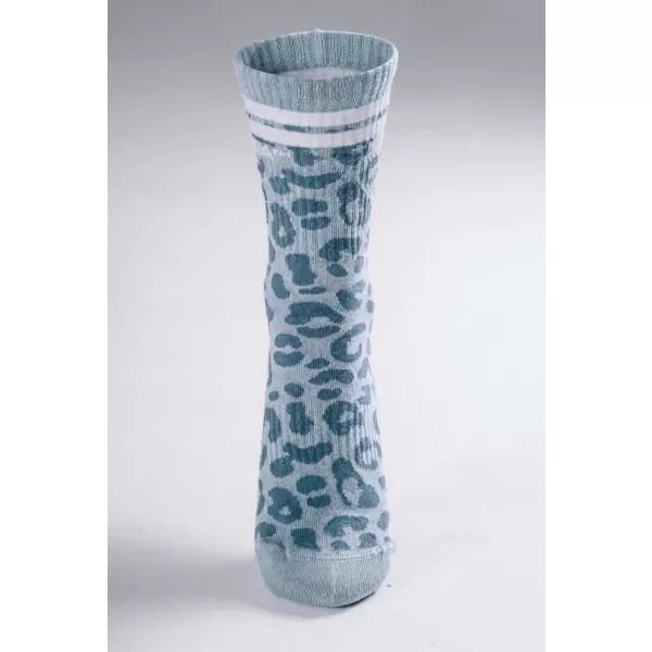  Crew ponožky s leopardím vzorem NEBBIA PRIMAL 106 BLUE LEOPARD 