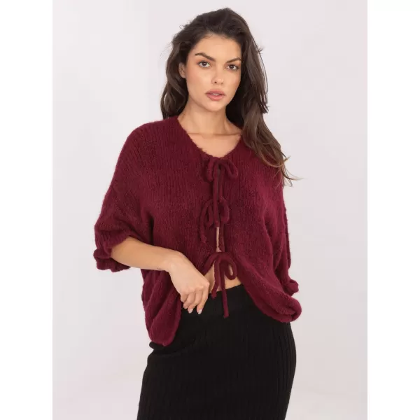  Dámský svetr ITALY MODA MI-SW-2911.91 BURGUNDY 