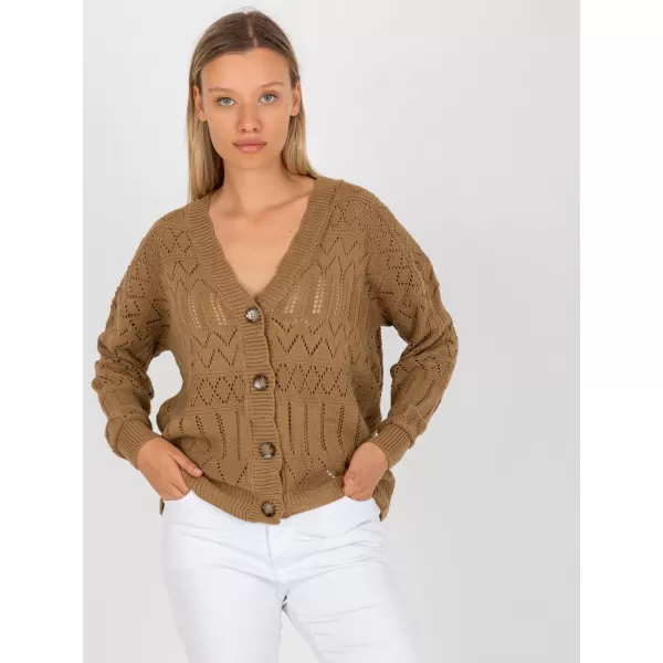  Dámský svetr RUE PARIS LC-SW-8022.04P DARK BEIGE 