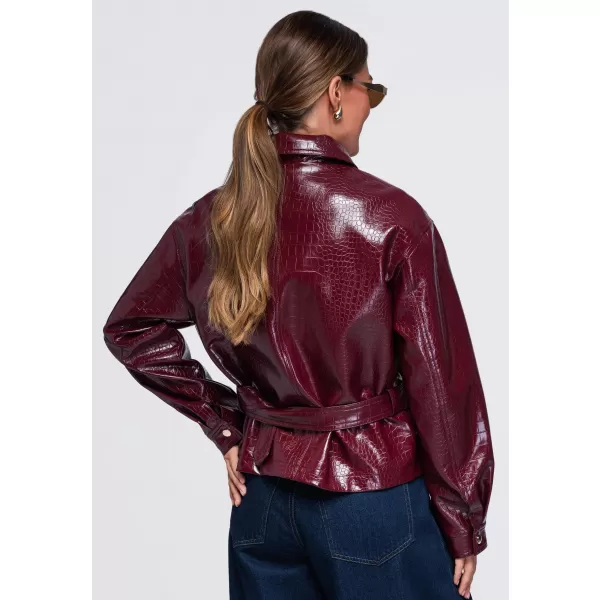  Dámská bunda OMBRE OW-JAFL-0141 BURGUNDY 