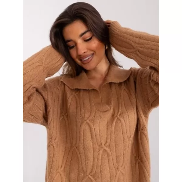  Dámský svetr WOOL FASHION ITALIA AT-SW-2349-2.27 CAMEL 