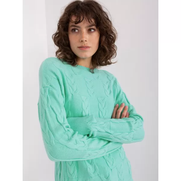  Dámský svetr WOOL FASHION ITALIA AT-SW-2340.10 MINT 