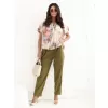 Dámské kalhoty RUE PARIS RV-SP-A1311.60 OLIVE