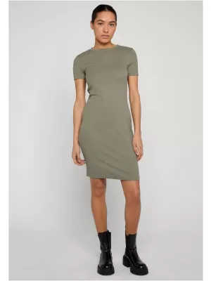 Dámské šaty URBAN CLASSICS TB8275 PALE OLIVE