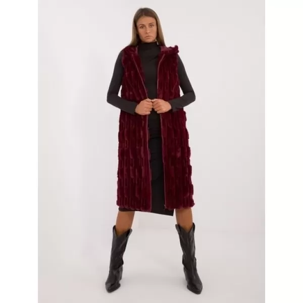  Dámská vesta WOOL FASHION ITALIA AT-KZ-2368-1.13 BURGUNDY 