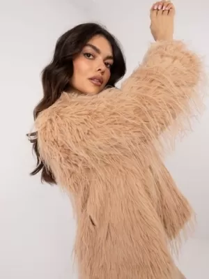 Dámská bunda WOOL FASHION ITALIA AT-KR-2359.96P CAMEL