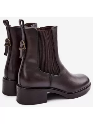 Dámské kotníkové boty SERGIO LEONE BT-04 DARK BROWN