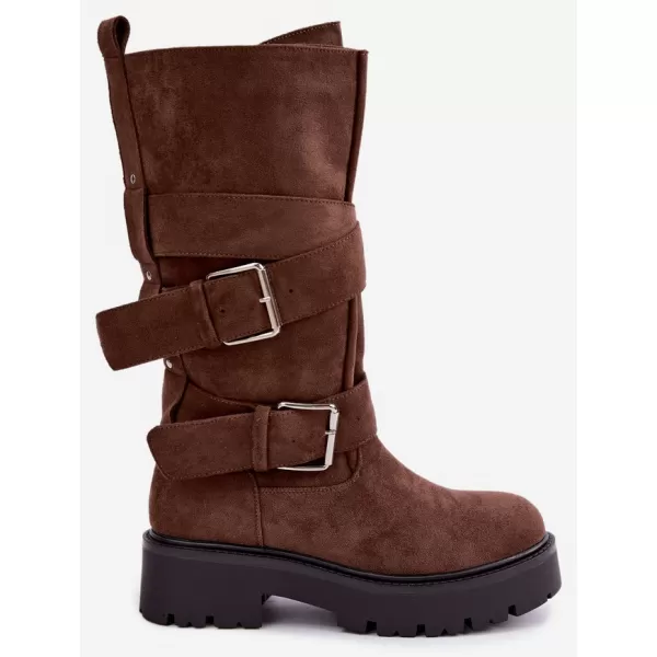  Dámské kozačky BOTO LQ-179 BROWN 