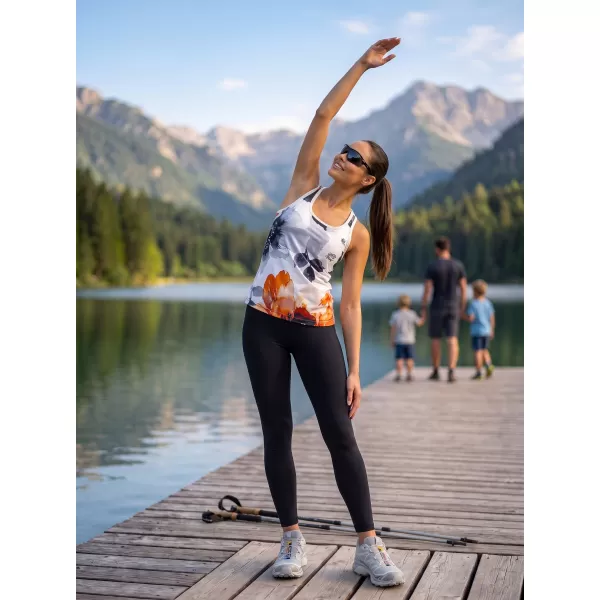  Dámské funkční tílko premium ALTISPORT VOJ/ALW117TIL01 ČERNÁ-ORANŽOVÁ 