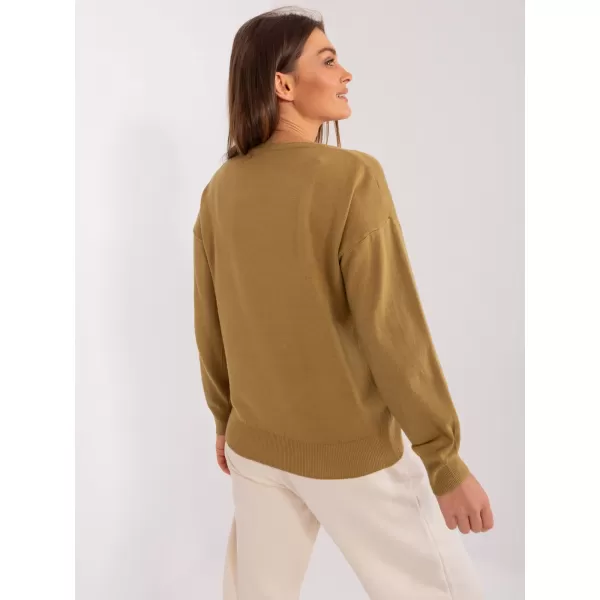  Dámský svetr WOOL FASHION ITALIA AT-SW-2325.95P OLIVE 