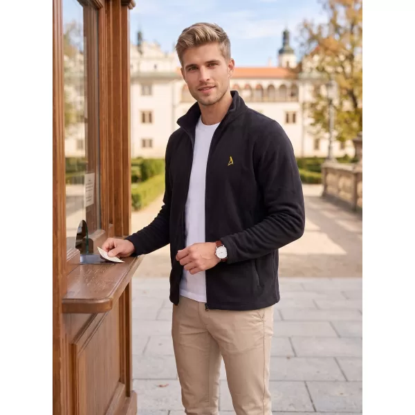  Pánská fleece mikina ALTISPORT ALM002852 ČERNOZLATÁ 