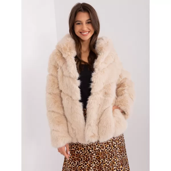  Dámská bunda WOOL FASHION ITALIA AT-KR-2386.00P BEIGE 