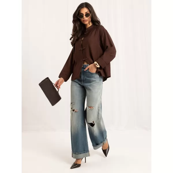  Dámská košile ITALY MODA MI-KS-A336315.75 BROWN 
