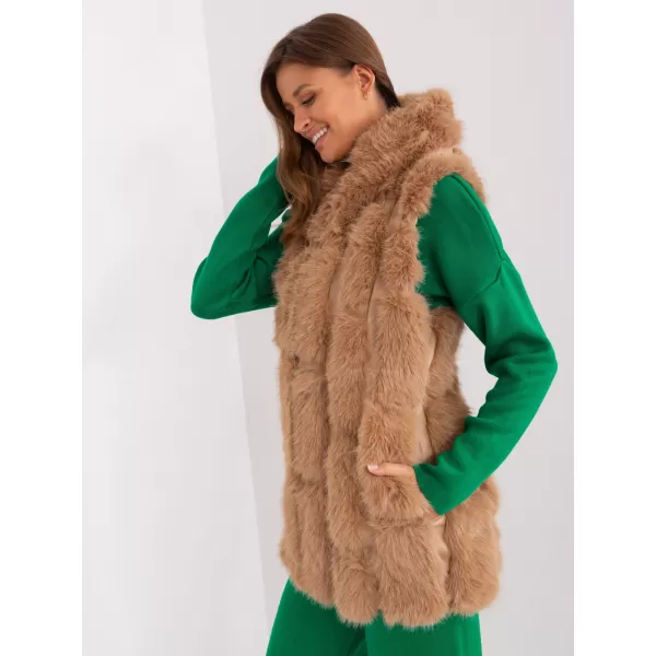  Dámská vesta WOOL FASHION ITALIA AT-KZ-2379.96P CAMEL 