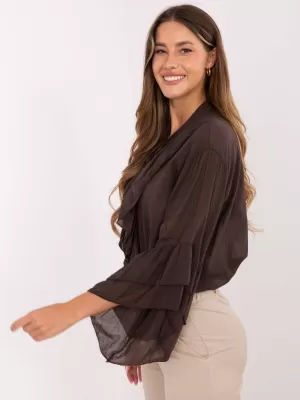 Dámská košile ITALY MODA MI-KS-92330.07 DARK BROWN