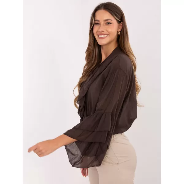  Dámská košile ITALY MODA MI-KS-92330.07 DARK BROWN 