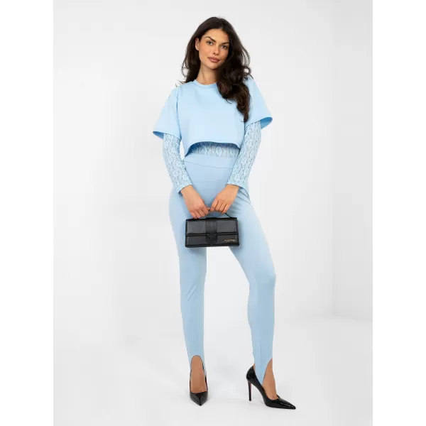  Dámské kalhoty RUE PARIS MI-SP-K22.65 LIGHT BLUE 
