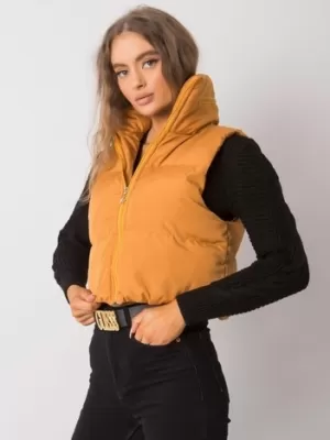 Dámská vesta EX MODA EM-KZ-898.30 DARK YELLOW