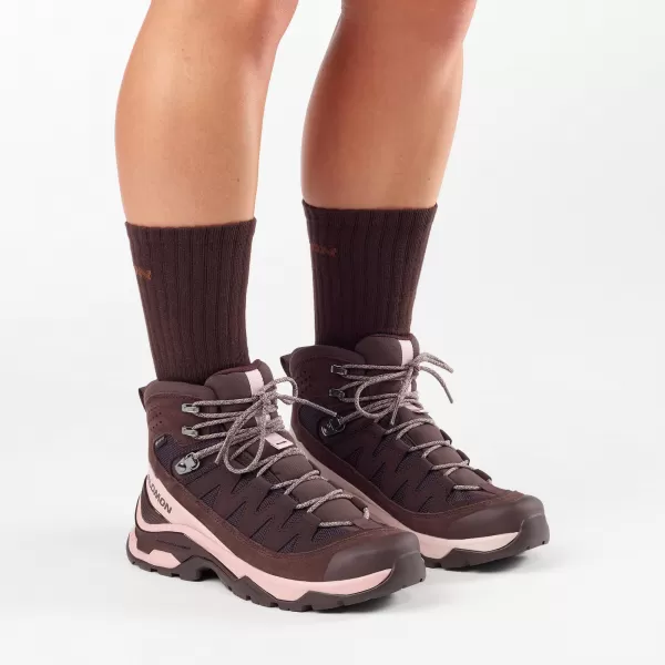  Dámské boty SALOMON QUEST ECHO GORE TEX L47968500 BLACK COFFEE/SHADOW GRAY/BLACK 