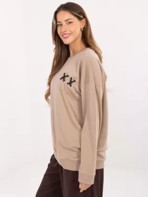Dámská mikina RELEVANCE RV-BL-A941.58 DARK BEIGE