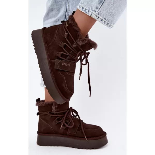  Dámské sněhule BIG STAR SHOES UU274316 BROWN/BEIGE SHADOWS 
