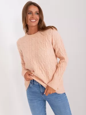 Dámský svetr WOOL FASHION ITALIA AT-SW-2335.27 PEACH