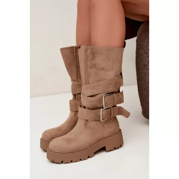  Dámské kozačky BOTO LQ-179 BEIGE 